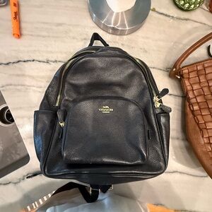 Coach Leather Backpack 1- broken zipper